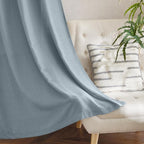 NICETOWN Linen Blend Mist Blue Curtains - Image 6