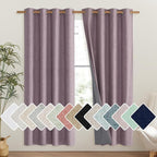 NICETOWN Chaise Mauve Vintage Linen 100% Blackout Curtains by NICETOWN