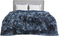 Bedsure GentleSoft Fluffy Tie Dye Navy Blue Blankets Queen Size by BEDSURE