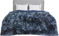 Bedsure GentleSoft Fluffy Tie Dye Navy Blue King Size Blanket by BEDSURE