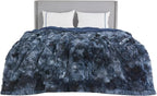 Bedsure GentleSoft Fluffy Tie Dye Navy Blue King Size Blanket by BEDSURE