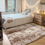 ONASAR Rugs for Living Room Bedroom, Tie-Dyed Beige 5x8 Fluffy Bedside Area Rug - Image 9