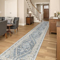 Washable Runner Rug 2.5x16, Non-Slip Long Kitchen Mats by Restydon
