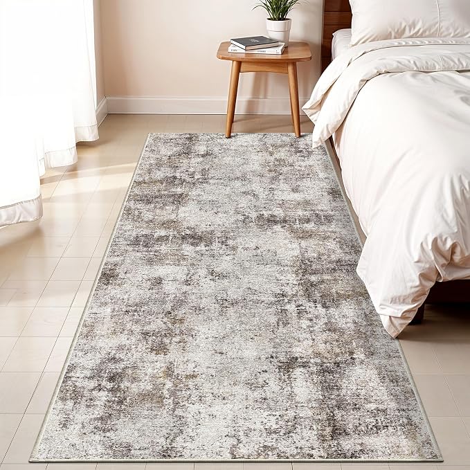 3x6 Washable Entryway Runner Rug: Non Slip Wide Hallway Runners Easy-to-Clean by WIEVEDENS