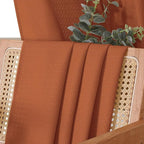 Chyhomenyc Orange Valance for Windows, Light Filtering Faux Linen Textured - Image 9