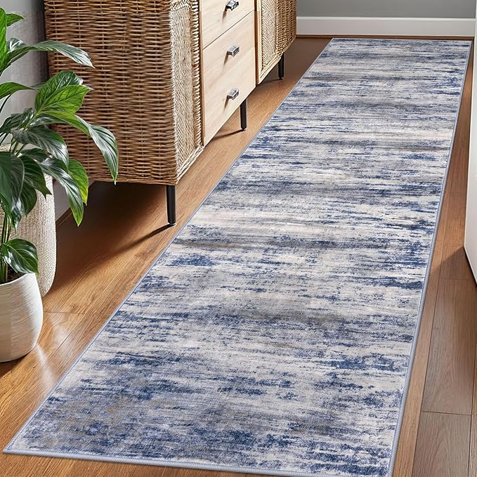 KOZYFLY Modern Abstract Hallway Runner Rug, 2.6x8 Washable Rug Runner Non-Slip - Image 7