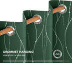 Deconovo Green Curtains, Christmas Blackout Drapes, Thermal Insulated - Image 7