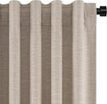 Topfinel 72 Inch Long Black Out Linen Boho Curtains by Topfinel