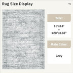 10x14 Area Rugs for Living Room, Non Slip Machine Washable Vintage Rugs - Image 5
