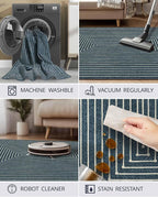 Latte&Fog 6x9 Area Rugs for Living Room Bedroom, Boho Non Slip Low Pile Carpet - Image 7