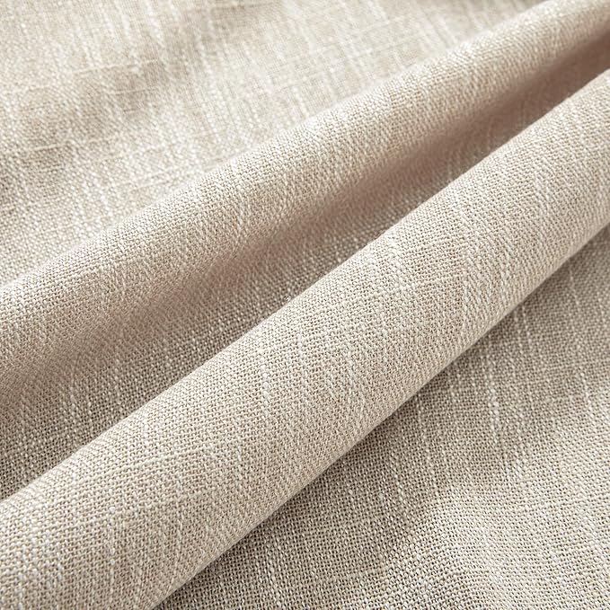 MYSKY HOME Cotton Curtains for Living Room Farmhouse Semi Sheer Light Filtering - Image 8