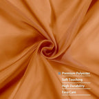 OWENIE Orange Sheer Curtains 96 Inch Length, Elegant Sheer Curtains - Image 4