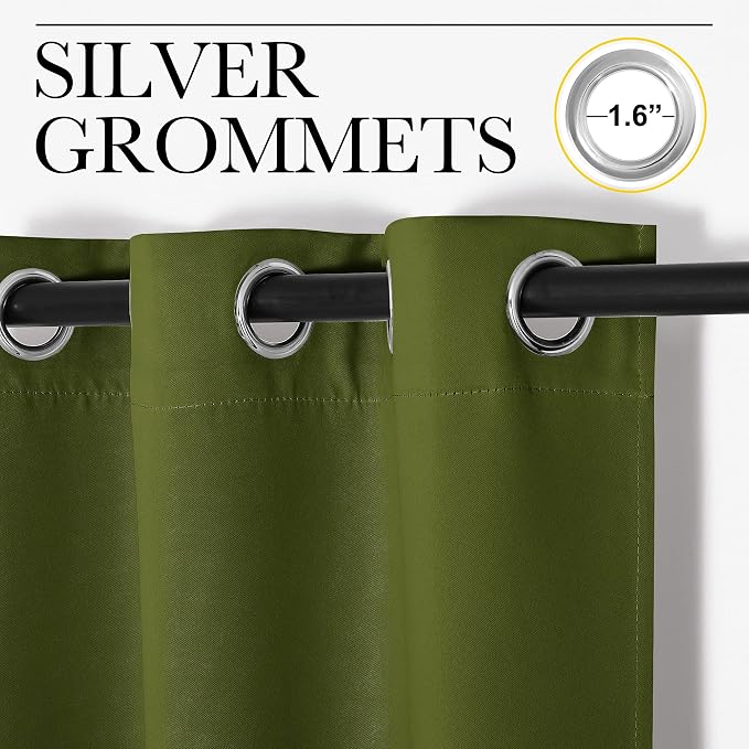 NICETOWN Christmas Window Decoration Thermal Insulated Solid Grommet Blackout - Image 3