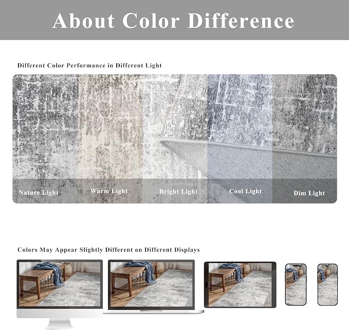 2'6x14 Abstract Kitchen Area Rugs: Farmhouse Washable Non-Slip Long Hallway Rug - Image 8