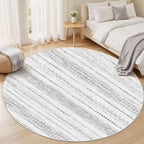 Nakagishi Round Rug Boho Area Rugs: 5x5 Washable Large Circle Neutral Soft - Image 5