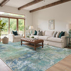 Area Rugs 9x12 for Living Room Bedroom, Modern Abstract Machine Washable Rug - Image 2