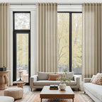Taupe Burlywood Linen Curtains for Living Room 126 Inches Long Light Filtering by Nanspring