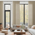 Taupe Burlywood Linen Curtains 132 Inch Length by Nanspring