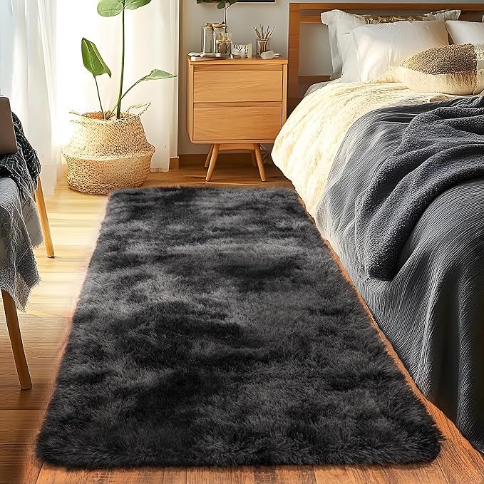 Runner Rugs for Bedroom 2x6 Rug Runners for Hallways Non Slip Soft Shag Bedside - Image 3