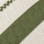 Fancy Homi Set of 1 Boho Moss Green Euro Decorative Throw Pillow Cover 26x26 - Image 4