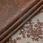 YJ YANJUN Vintage Lace Curtains 96 Inches Long-Victorian Floral Sheer Brown - Image 7