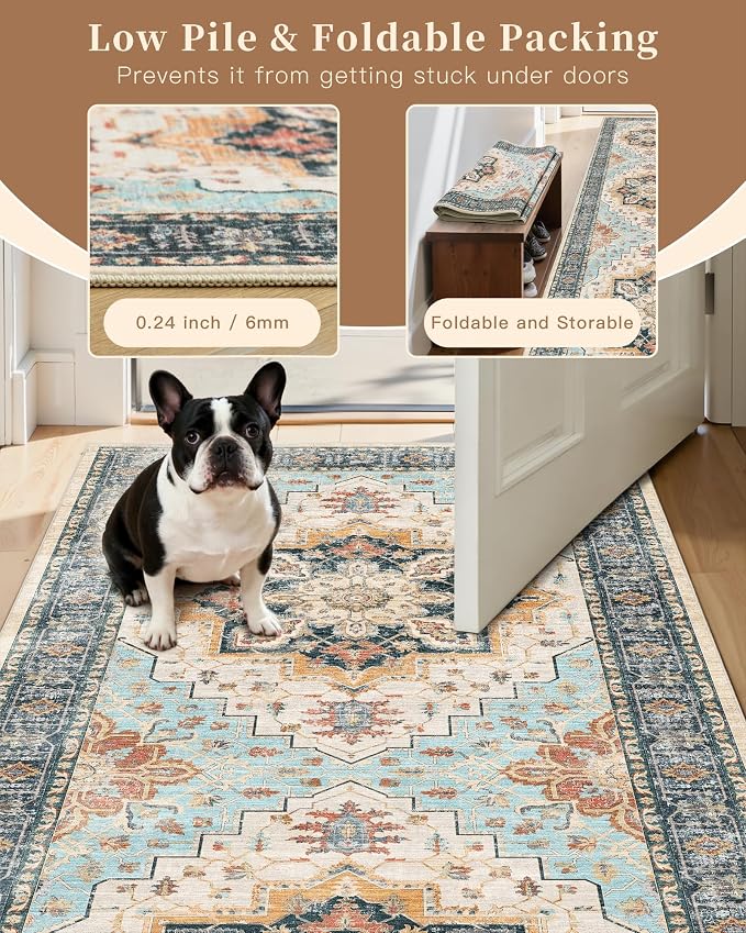 Madane Runner Rugs for Hallway 2x10 Long Washable Non-Slip Hallway Runner Rug - Image 6