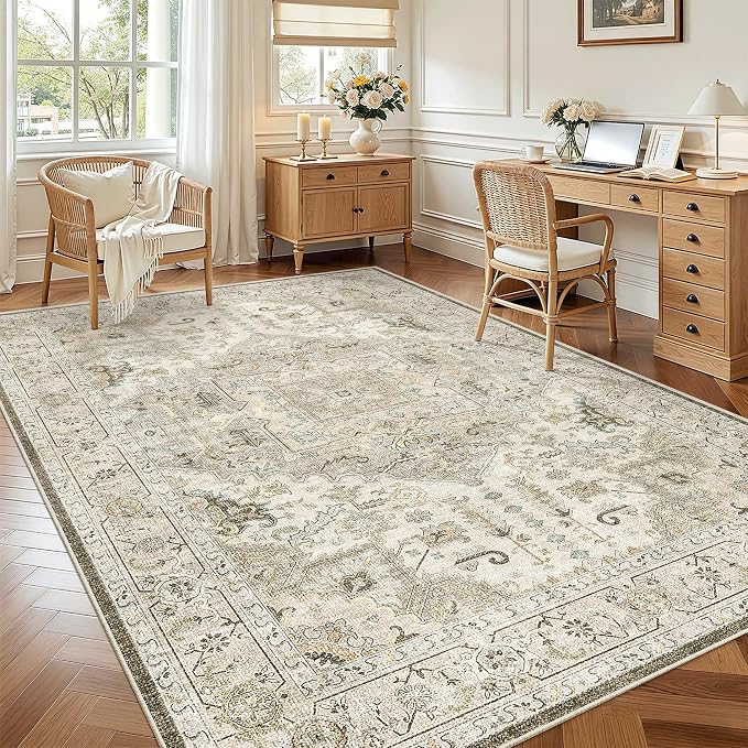 Madane 6x9 Area Rugs for Living Room, Stain Resistant Washable Rugs, Non-Slip - Image 2