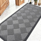 OLANLY Front Door Mat Outside Entrance 59x23, Heavy Duty Sturdy Natural Rubber by OLANLY