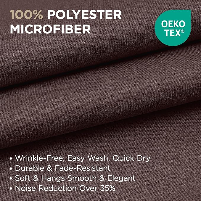 Joydeco Blackout Curtains 84 Inch Length 2 Panels Set, Thermal Insulated Long - Image 2