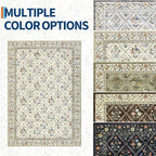 Runner Rug for Hallway Entryway 2.5x8 Farmhouse Floral Non-Slip Machine - Image 9