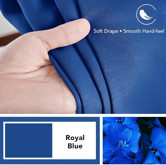 Deconovo Blackout Curtains Back Tab and Rod Pocket Thermal Insulated Room - Image 7