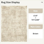 6x9 Area Rug for Living Room Floral Washable Non-Slip Modern Rugs for Bedroom - Image 4