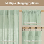 LAMIT Linen Curtains for Living Room 84 inch Length 2 Panels, Light Filtering - Image 2