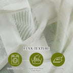 NICETOWN Sheer Linen Burlab Curtains & Drapes, Grommet Top Casual - Image 3
