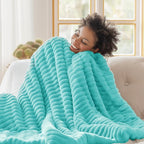 Bedsure GentleSoft Blue Throw Blanket - Image 7