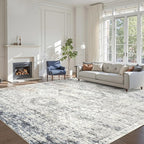 10x14 Area Rugs for Living Room, Non Slip Machine Washable Vintage Rugs - Image 2