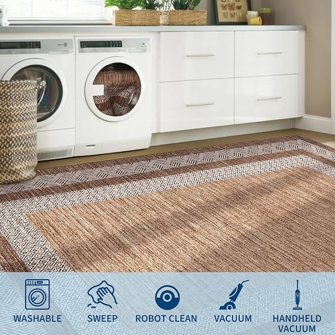 GarveeHome Small Bedroom Area Rug 3x5 Bordered Area Rug - Image 8