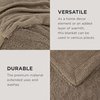Bedsure GentleSoft Fluffy Brown Blankets Queen Size - Image 4
