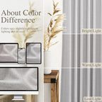 Nanspring Grey Linen Curtains 80 Inches Length - Image 4