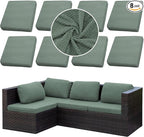 Outdoor Cushion Covers Set, Replacement by SUKAIKEQA