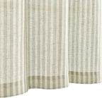 jinchan Tie Up Linen Textured Striped Bow Tie Curtain - Image 7