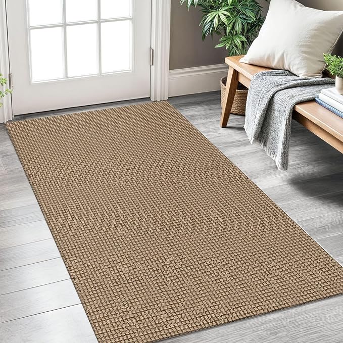 KOZYFLY Boho Rugs for Entryway 3x5 ft Washable Area Rug Non Slip Rubber Backed by KOZYFLY