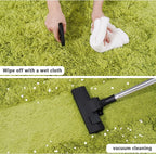3'x3' Grass Green Round Rug for Bedroom, Ultra Soft Fluffy Circle Rug for Kids - Image 4