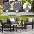 8Pcs Outdoor Cushion Covers, Patio Cushion Covers, Stretch Elastic Slipcovers - Image 4