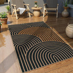 Lahome Modern Rainbow Easy Jute 3x5 Rug, Washable Indoor Outdoor Carpet - Image 6