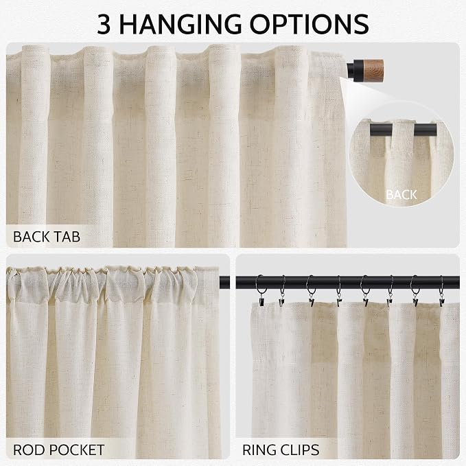 Nanspring 102 Inch Long Curtains - Image 2