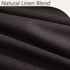 Guken Cocoa Coffee 100% Blackout Linen Curtains 96 Inch Length 2 Panels Set - Image 3