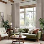 Nanspring Ecru Linen Curtains 84 Inches Long - Image 6