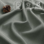 Chyhomenyc Olive Green Valance for Windows, Light Filtering Faux Linen Solid - Image 3