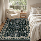 6x9 Area Rugs Living Room Rug: Washable Vintage Boho Medallion Rug No Slip - Image 4